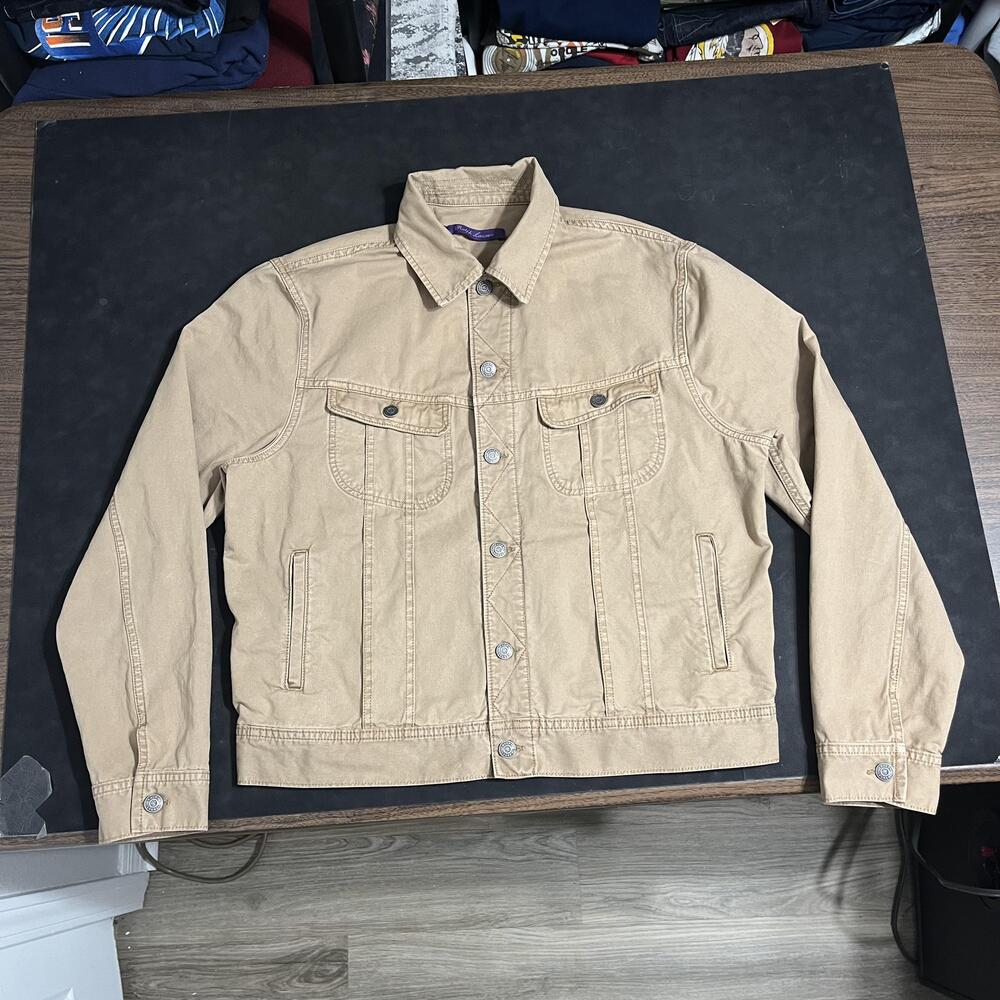 Ralph Lauren Purple Label Jacket Canvas Trucker Bomber Polo Chore Denim Pockets
